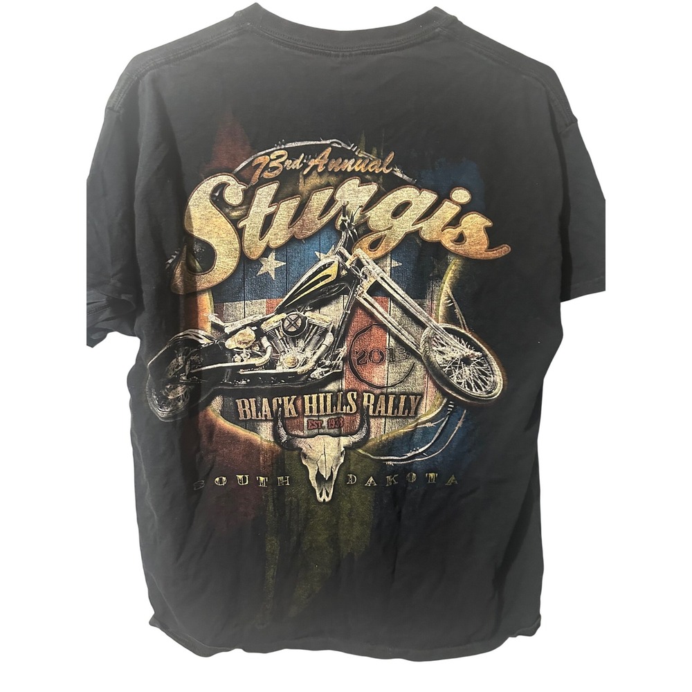 Gildan Mens 73rd Annual Sturgis Black Hills Rally 2013 Graphic T-Shirt Black L